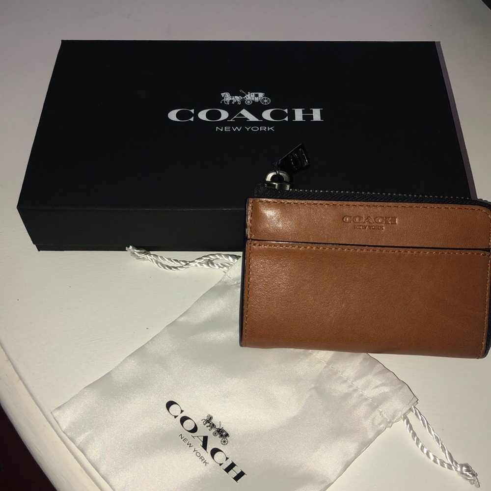 Coach Leather Zip Key Case